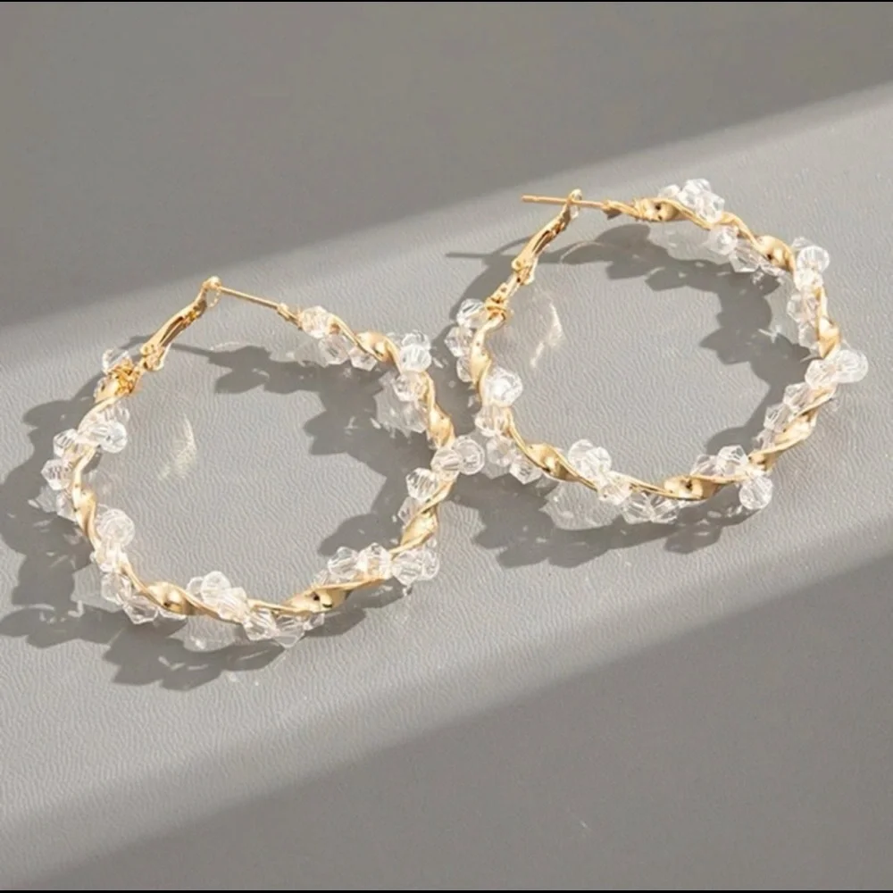 Gold Accent Hoops - Picture 4 of 7